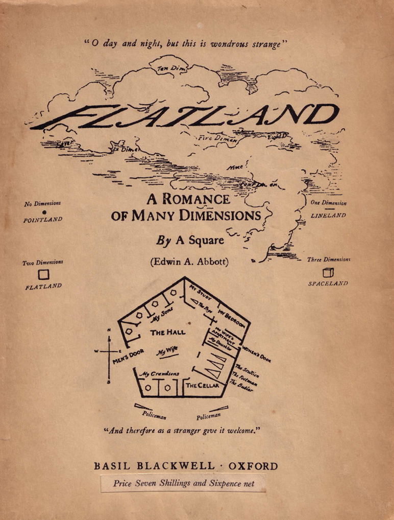Book cover of Flatland: A Romance of Many Dimensions.