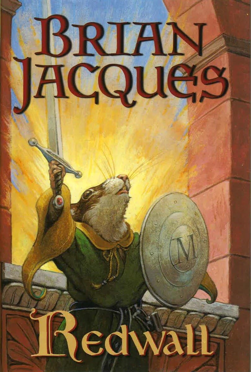 Book cover of Redwall.