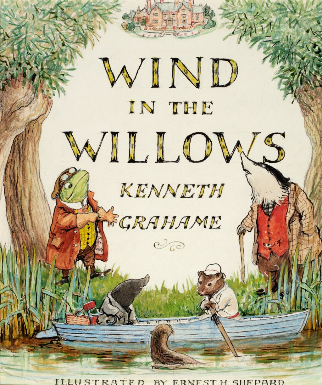 Book cover of The Wind in the Willows.