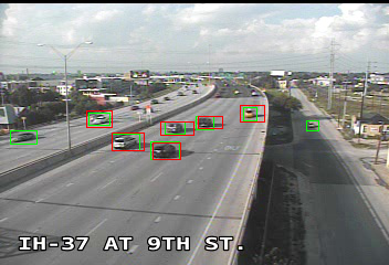 An example from the Texas IH-37 at 9th Street Camera.
