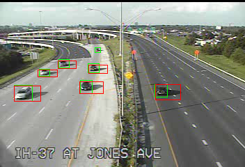 An example from the Texas IH-37 at Jones Avenue Camera.