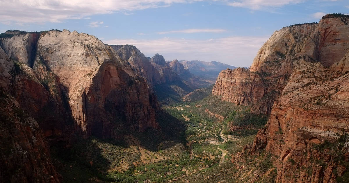 Zion national park, a very deep canyon, put probably not stochastically deep. 